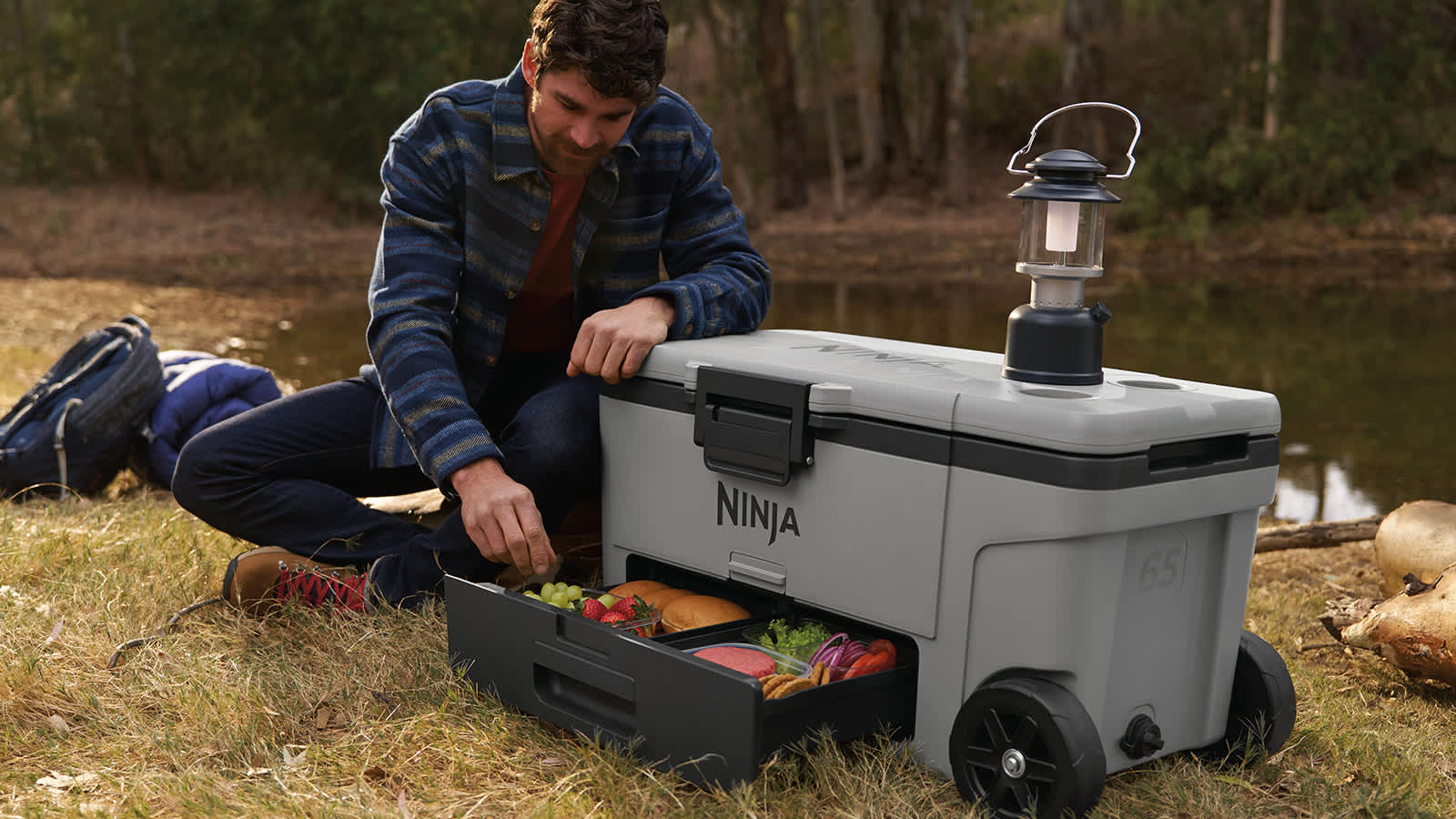 Ninja FrostVault 61L XL Capacity Cooler with Wheels in White
